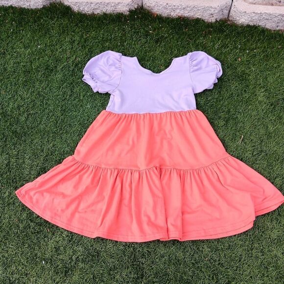 Little girls, Dot Dot Smile girls tier bell sleeve dress - Picture 6 of 15